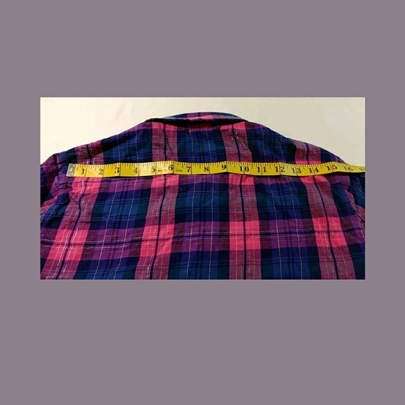 Victoria's Secret Pink Plaid Shirt Button Down - Picture 6 of 8